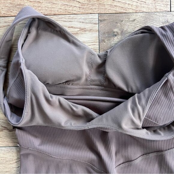 Lululemon size 6 Align Ribbed Bodysuit 25Roasted Brown - Picture 7 of 13